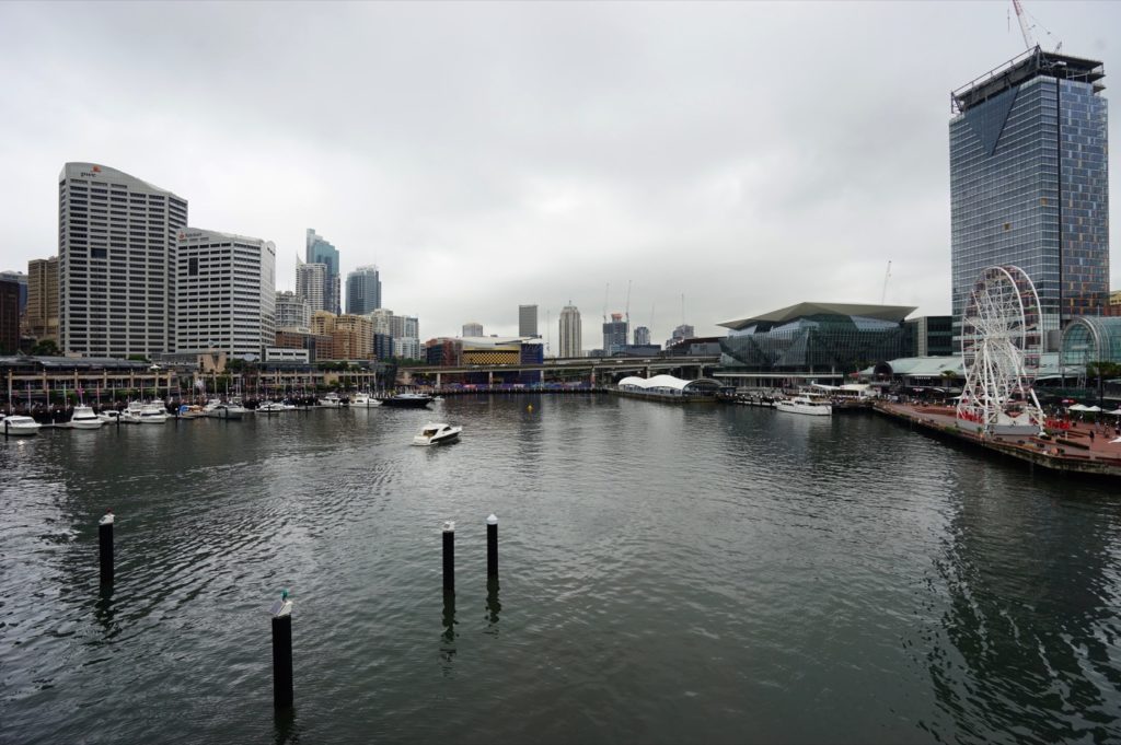 Heute präsentiert sich die Darling Harbour noch in grau, aber die Aussichten stehen gut